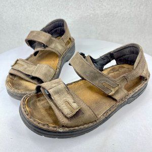 NOAT Mens Martin 45 US 11.5/12 Suede Adjustable Velcro Strap Orthotic Sandals